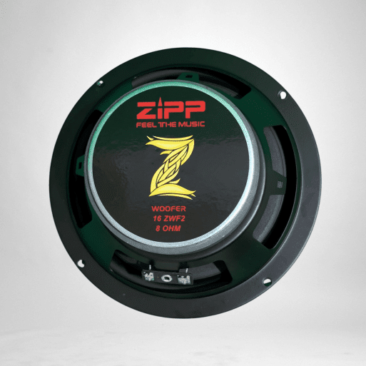 ZIPP 16ZWF2 6.5 inch woofer speaker driver back view showing magnet and basket